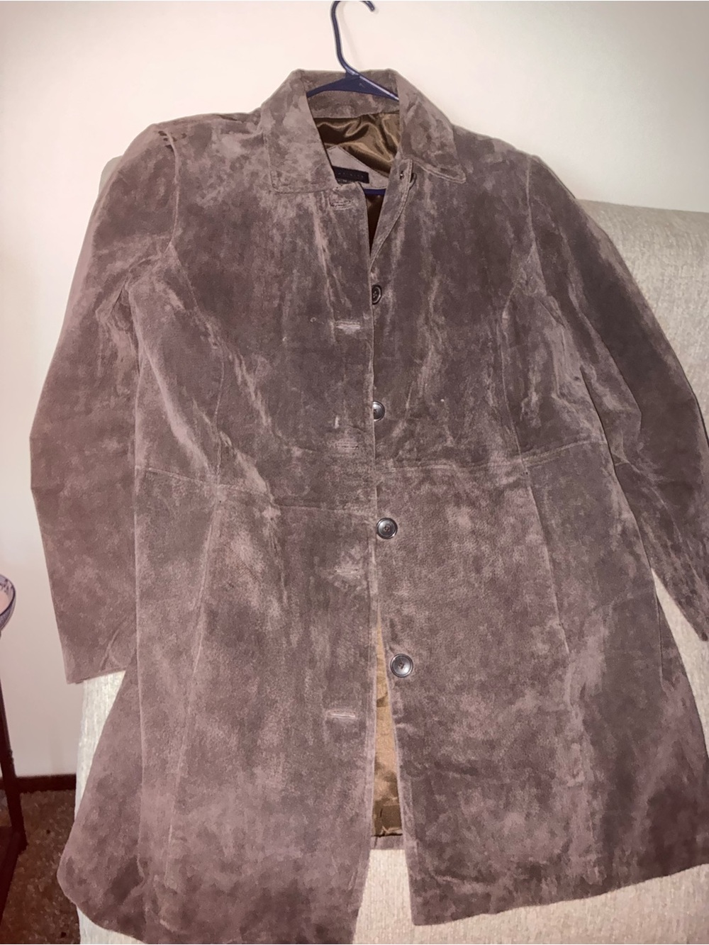 Relativity Brown Suede Trench Coat
